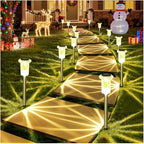 DenicMic Solar Lights Outdoor 10 Pack Waterproof 3000K Warm White LED Stainless - Image 9