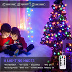JMEXSUSS 100 LED Battery Operated Christmas Lights Indoor Outdoor Waterproof - Image 6