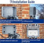 Outdoor Power Outlet Box with 16.4Ft Extension Cord, NEMA 5-15R, STW 14 AWG - Image 6