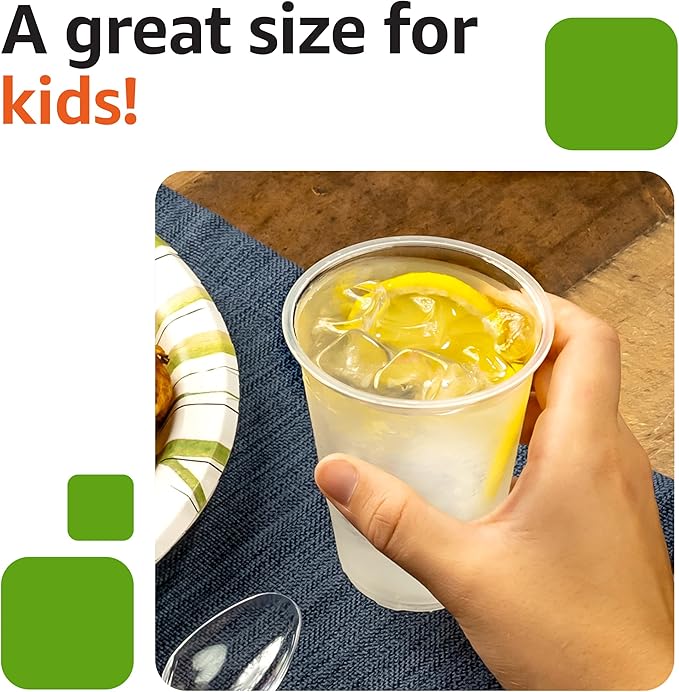 Amazon Basics Small Disposable Clear Plastic Cups - Image 7