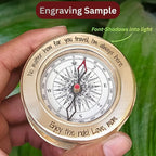 Vintage Brass Compass with Wooden Box – Antique Navigation Compass - Image 2