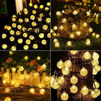 Jedavai Solar String Lights Outdoor 2 Pack 200 Led 80FT Warm White Crystal - Image 6