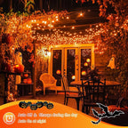 JMEXSUSS 4 Pack Solar Halloween Lights, Total 400 LED 132 FT Orange Solar - Image 4