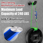 sprookber 4" & 5" Extra Large Aluminum Carabiner D Ring, Caribeener Clips - Image 3