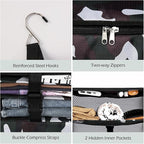 Surblue Hanging Closet Storage Bag Collapsible 3-Shelf Washable Oxford Fabric - Image 5