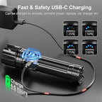 Flashlight 10000 High Lumens Rechargeable - 30W Super Bright LED Flash Light | - Image 5