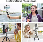 FANAUE Cell Phone Tripod Mount, Magnetic Aluminum Smartphone Stand Adapter - Image 7