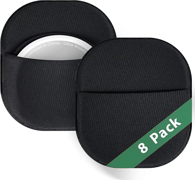 8 Pack Adhesive Holder for AirTag 2nd & 1st Generation, Stretchy Spandex Fabric by Unknown