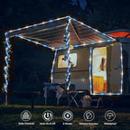 Solar Rope Lights, 2 Packs Total 132ft 400LED Solar String Lights, 8 Modes - Image 2