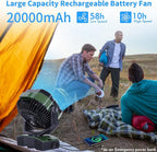 WESTTREE Camping Fan 20000mAh Rechargeable Battery Operated fan Outdoor Tent Fan - Image 3