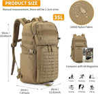 HUNTVP Tactical Backpack for Men 35L Military Backpack MOLLE 1000D Army Daypack - Image 4