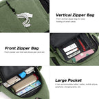 MOSISO Sling Backpack, Canvas Crossbody Hiking Daypack Bag - Image 4