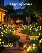 OZS 10 Pack Total 80 LED Solar Firefly Lights Fairy Outdoor - Image 2