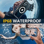 Red2Fire for iPhone 16 Case Waterproof, Phone Case 6.1" Black/Clear - Image 2