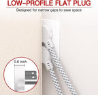 16/3 Flat Plug Braided Extension Cord 15 FT, Indoor 3 Prong Grounded Low - Image 3