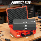 Jack Boss 16x 12.8x 6.8 Inch Hard Case, Portable Weather Waterproof Protective - Image 2
