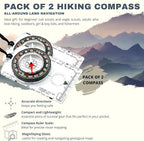 Trekker's Compass Crew Orienteering Compass, Magnetic Navigation Set - Image 3
