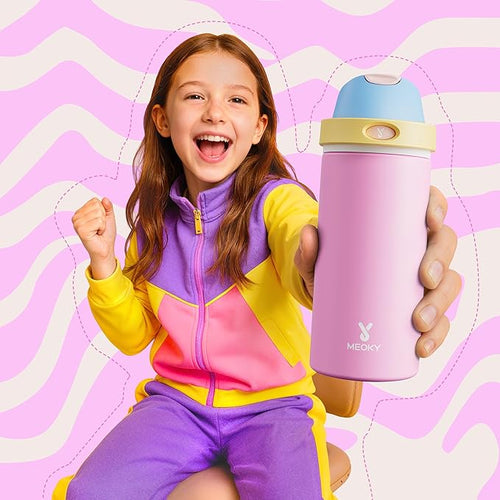 18 oz Insulated Water Bottle for Kids: Meoky Metal Water Bottle - Image 2