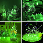 JMEXSUSS 4 Pack Green Solar Christmas Lights, Total 400 LED 132FT Solar String - Image 7