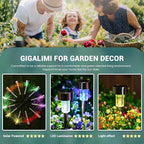 GIGALUMI Solar Lights Outdoor Waterproof, 12 Pack, Stainless Steel LED Solar - Image 2