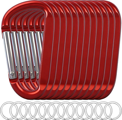 12PCS Carabiner Keychain Clip by Oupengsky