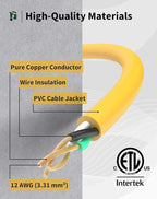 10Ft 12 Gauge Outdoor Extension Cord - Image 3