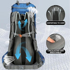75L Hiking Backpack with Rain Cover Waterproof Camping Backpack Shoes Warehouse - Image 5