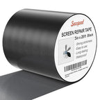 Secopad Black Window Screen Repair Tape, 3IN X 25FT Screen Repair Kit by Secopad