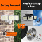 AIXPI Battery Powered Motion Sensor Outdoor Lights, 1500LM Flood Light IP65 - Image 4