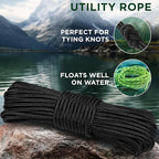 TECEUM Rope – 1/4” & 3/8” – 90 FT | 150 FT – Strong All-Purpose Utility Rope – - Image 3