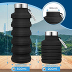 Collapsible Water Bottles 17oz, Portable Leak-Proof Travel Water Bottle - Image 2