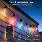 Beizelte Outdoor String Lights, 300FT RGB+IC Outside Light Dimmable - Image 7