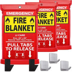 JJ CARE Fire Blanket – 3 Packs by JJCARE