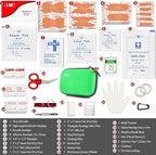 I GO 85 Pieces Hard Shell Mini Compact First Aid Kit, Small Personal Emergency - Image 4