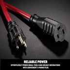 CRAFTSMAN 100 Ft. Indoor/Outdoor Extension Cord 16/3 SJTW, Waterproof Flexible - Image 7