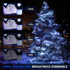 JMEXSUSS 2 Pack Solar Christmas Lights Outdoor Waterproof, 100 LED 33ft White - Image 5