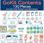 KeepGoing Travel First Aid Kit for Kids – 130 Pc. for Car, Diaper Bag & Backpack - Image 7