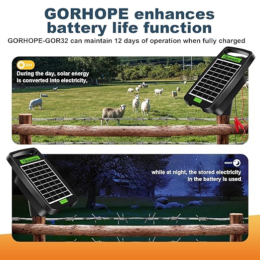 20 Miles Solar Electric Fence Charger, Output 0.32J Electric Fenc e Charger - Image 3