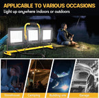 22000 Lumen Work Lights with Stand, 3 Adjustable Head LED Work Light, with - Image 6