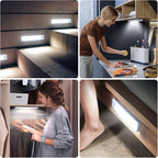 6 Pack Under Cabinet Lighting Wireless, 32 LED Rechargeable Battery Motion - Image 7