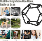 6 Pack Black Carabiner Clip, 2.36 Inch Heavy Duty Carabiner Clip Spring Snap - Image 6
