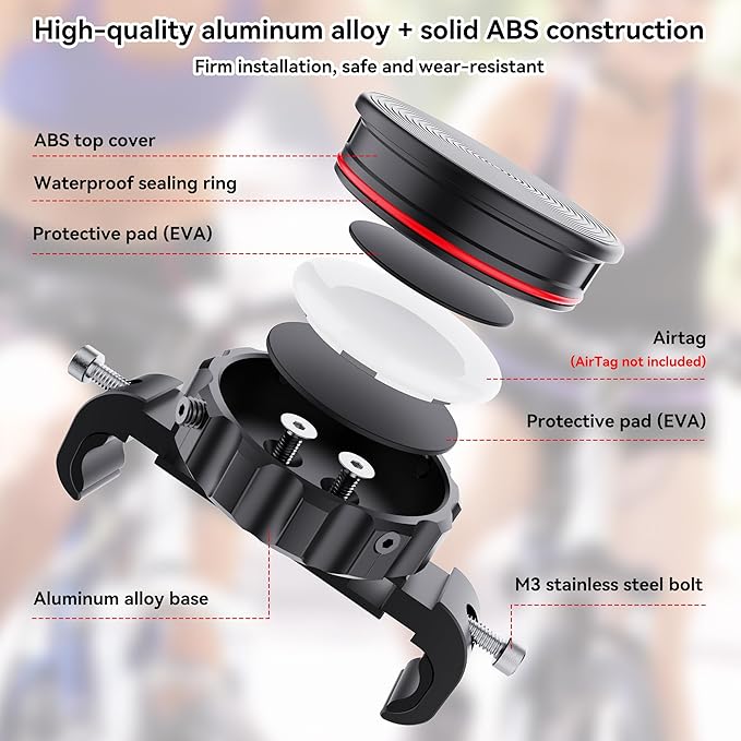 DDJ for AirTag Bike Mount Hidden Under Seat - Image 4