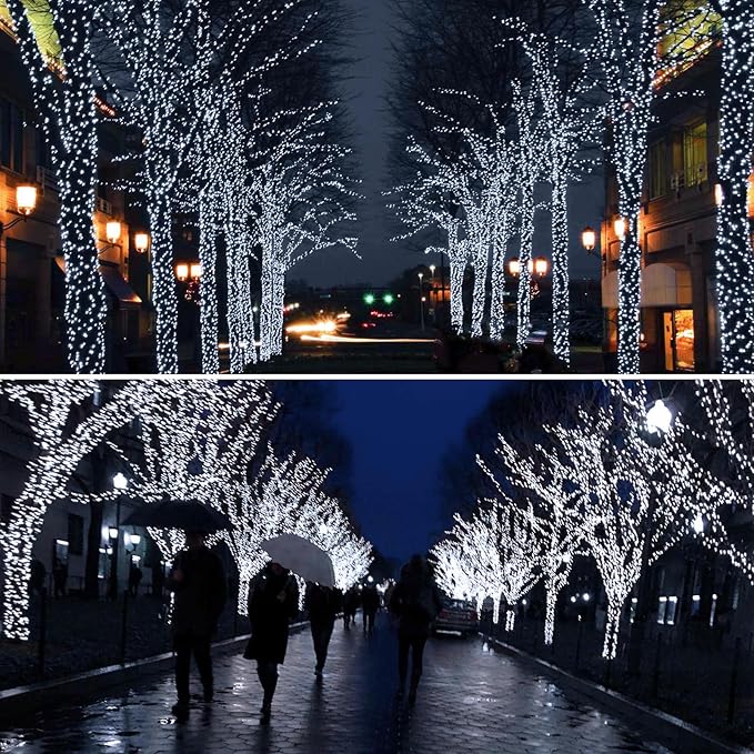 Solar String Lights Outdoor, 4 Pack Each 100 LED Solar Twinkle Lights - Image 7