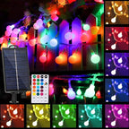 XEWEA Solar String Lights Outdoor, 16Colors 66LED 39Ft Waterproof Outdoor by XEWEA