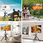 Tripod TV Stand with Shelf for 23-75 inch TVs up to 100 lbs, Outdoor TV Stand - Image 6