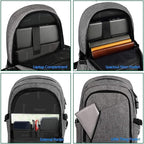 Mancro 17.3 Inch Business Laptop Backpack Large Travel Backpack Lightweight - Image 10