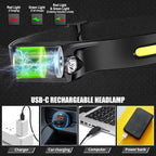 Headlamp Rechargeable 8 Pack, LED Headlight Flashlight Super Bright - Image 3