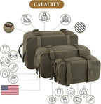 PETAC GEAR 3 PCS Tactical Modular Packing Cubes, Large Capacity Mesh Storage Bag - Image 2