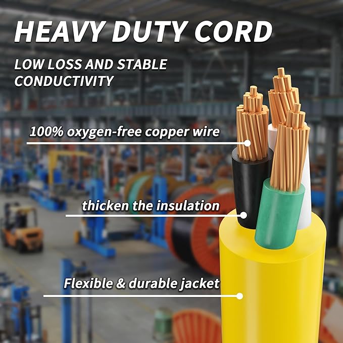 PlugSaf 50 FT 12/3 Gauge Outdoor Extension Cord - Image 3