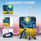 ANNA QUEEN Moonlit Field Luggage Cover, Dreamy Night Landscape Suitcase - Image 2